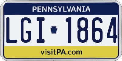 PA license plate LGI1864
