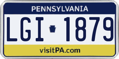 PA license plate LGI1879