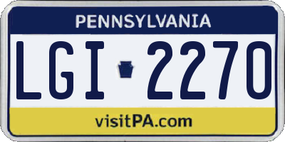 PA license plate LGI2270