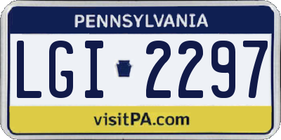 PA license plate LGI2297