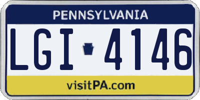 PA license plate LGI4146