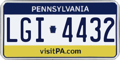 PA license plate LGI4432