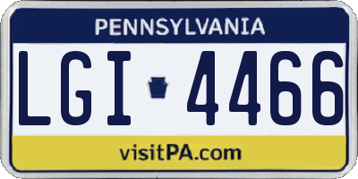 PA license plate LGI4466