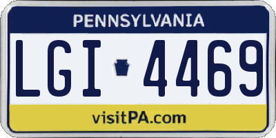 PA license plate LGI4469