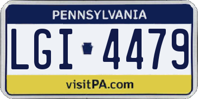 PA license plate LGI4479