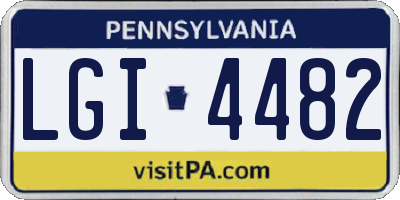 PA license plate LGI4482