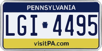PA license plate LGI4495