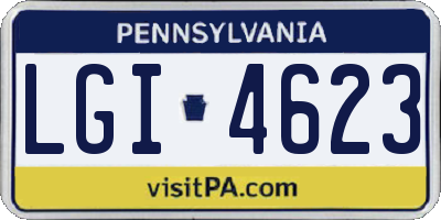 PA license plate LGI4623