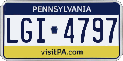 PA license plate LGI4797