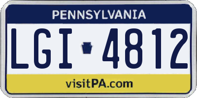 PA license plate LGI4812