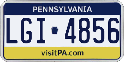 PA license plate LGI4856