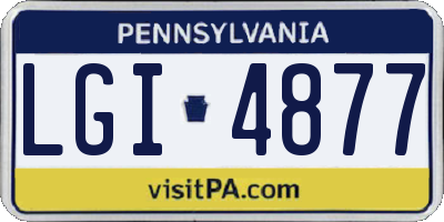 PA license plate LGI4877