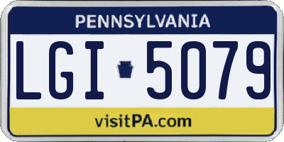 PA license plate LGI5079