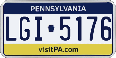 PA license plate LGI5176