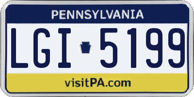 PA license plate LGI5199