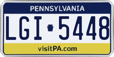 PA license plate LGI5448