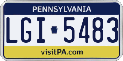 PA license plate LGI5483