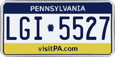 PA license plate LGI5527