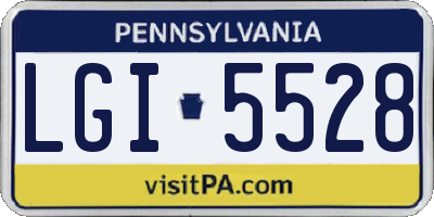 PA license plate LGI5528
