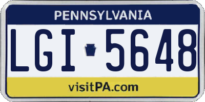 PA license plate LGI5648