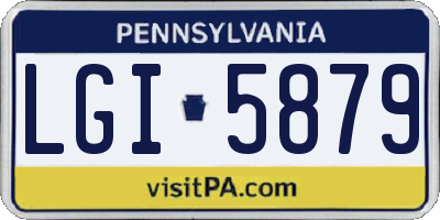 PA license plate LGI5879
