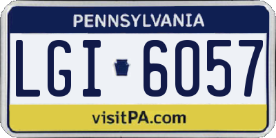 PA license plate LGI6057