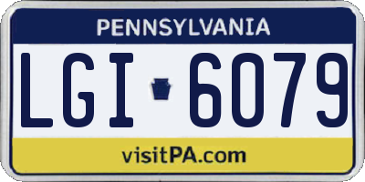 PA license plate LGI6079