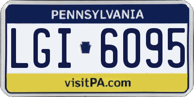 PA license plate LGI6095