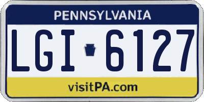 PA license plate LGI6127