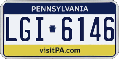 PA license plate LGI6146