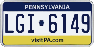 PA license plate LGI6149