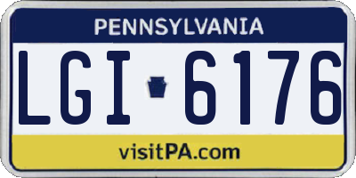 PA license plate LGI6176