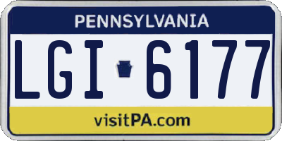 PA license plate LGI6177