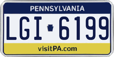PA license plate LGI6199