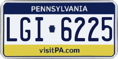 PA license plate LGI6225