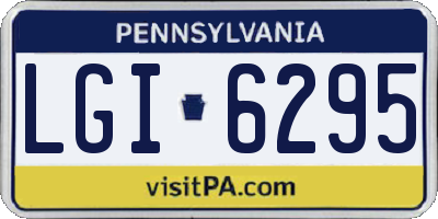 PA license plate LGI6295