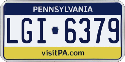PA license plate LGI6379