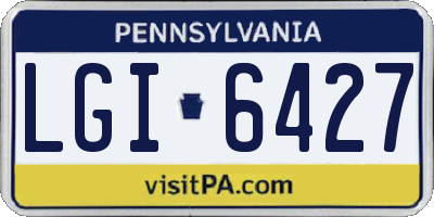 PA license plate LGI6427