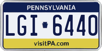 PA license plate LGI6440