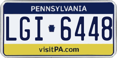 PA license plate LGI6448