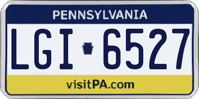 PA license plate LGI6527