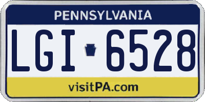 PA license plate LGI6528
