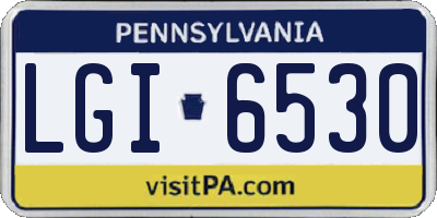 PA license plate LGI6530