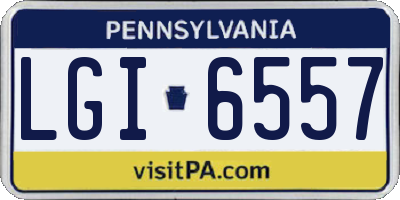 PA license plate LGI6557