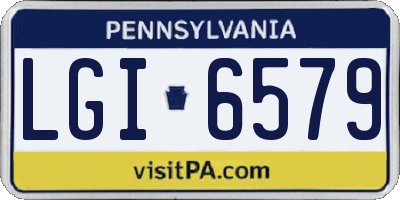 PA license plate LGI6579