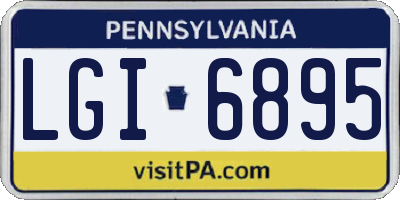 PA license plate LGI6895