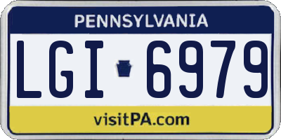 PA license plate LGI6979