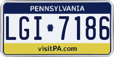 PA license plate LGI7186