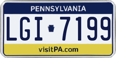 PA license plate LGI7199
