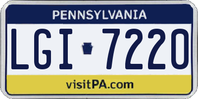 PA license plate LGI7220